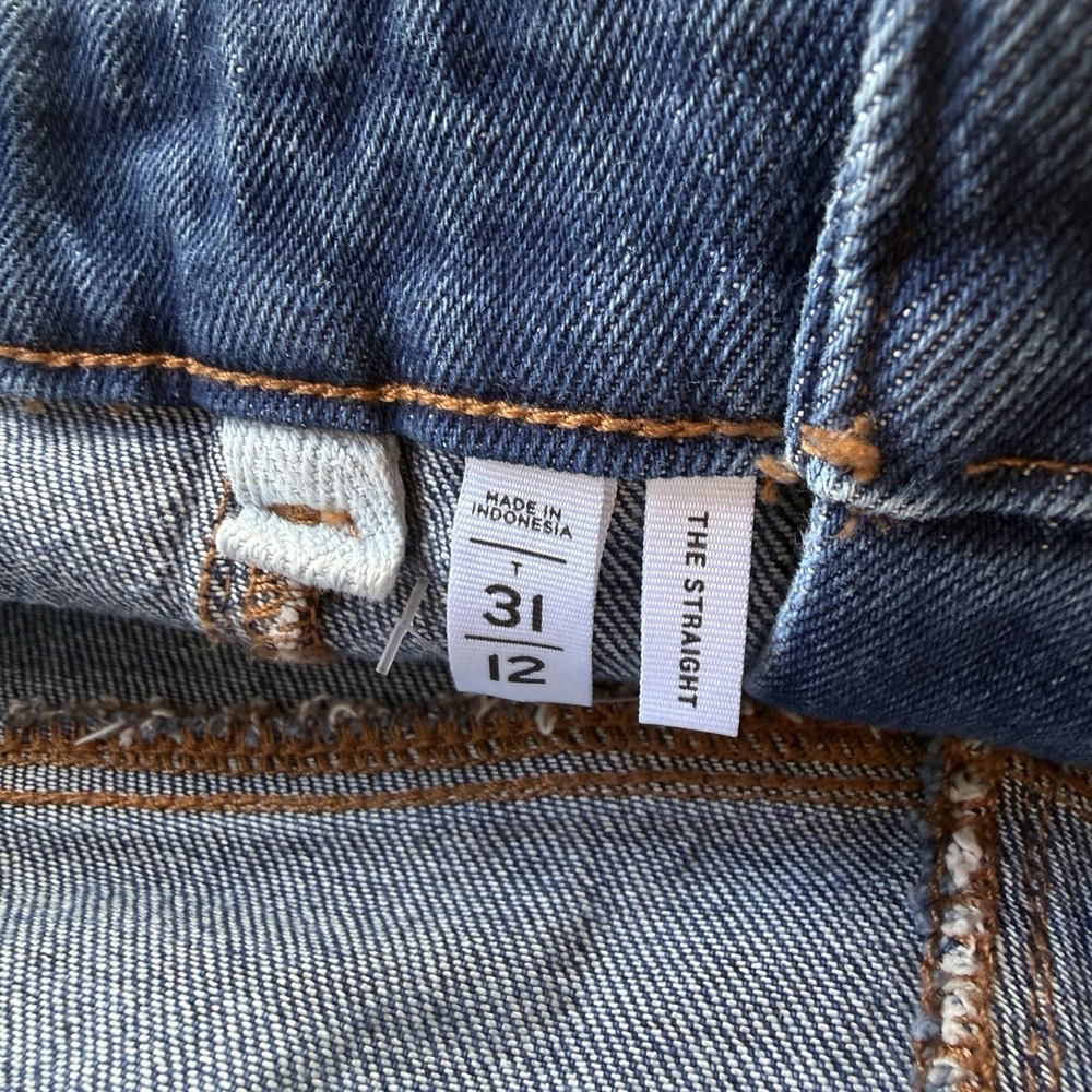 Loft The Straight High Rise Regular Medium Wash Jeans Size 31 NWT 31/12 - Picture 3 of 8
